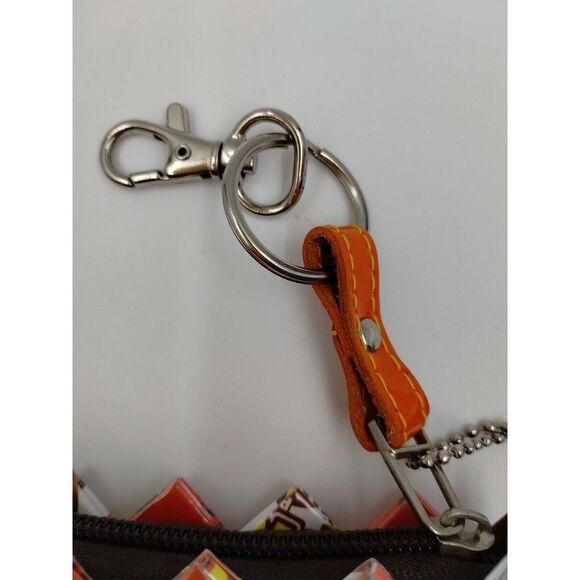 Nahui Ollin Wristlet Small Orange Candy Wrapper Bag - Picture 5 of 12